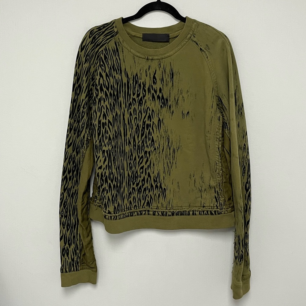 Haider Ackermann Animal Print Sweatshirt. Size XL.